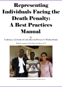 Front cover of Representing Individuals Facing the Death Penalty: A Best Practices Manual.