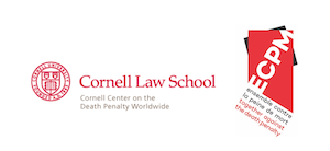 Logos for the Cornell Center on the Death Penalty Worldwide and ECPM